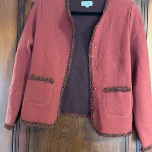 Women's Red Cardigan Sweater